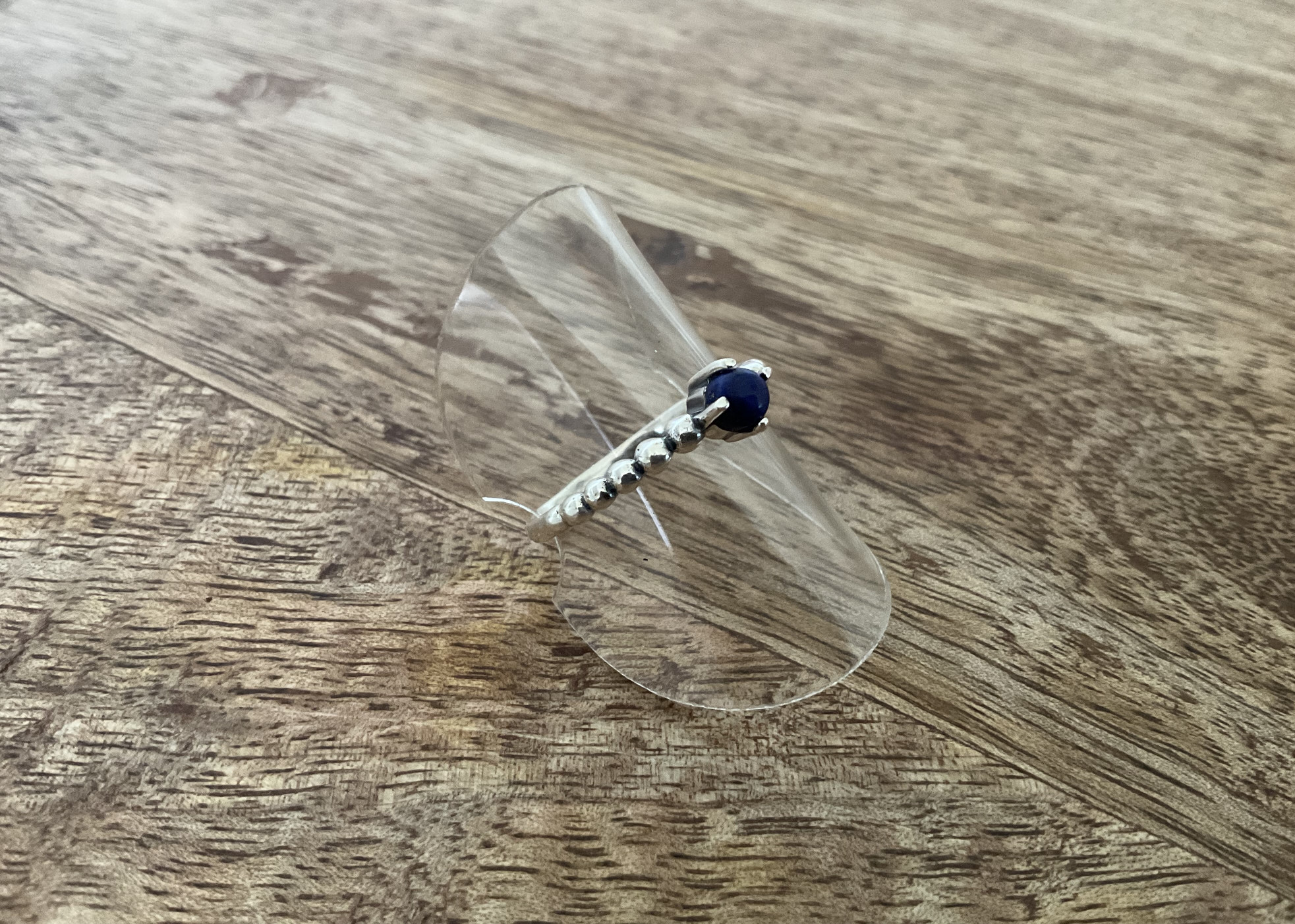 Lapis Lazuli Bead Ring - Click Image to Close